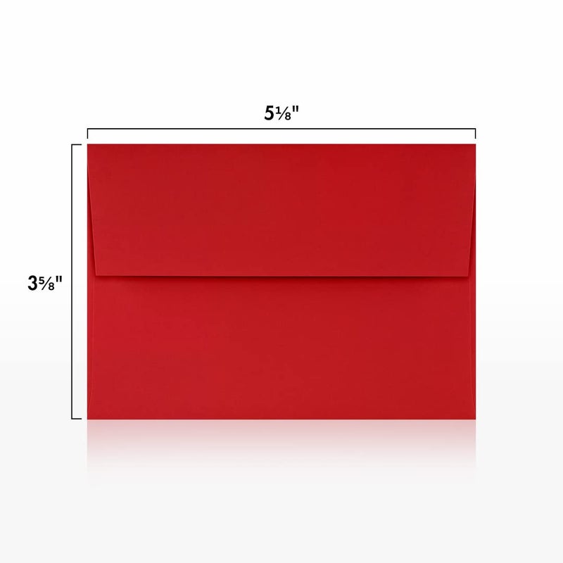 LUXPaper 4Bar A1 Invitation Envelopes | Peel & Press | 3 5/8" x 5 1/8" | Ruby Red | 80lb. Text | 50 Qty - Image 3